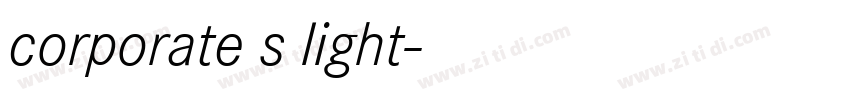 corporate s light字体转换